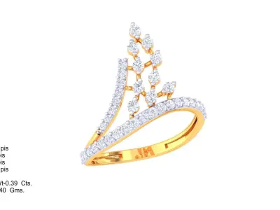 Women Ring MTL 3dm STL OBJ FBX Details 3D print model 12