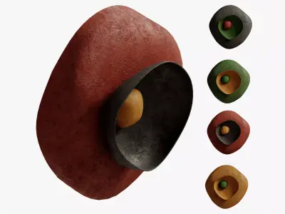 Sculptural wall light 3D model