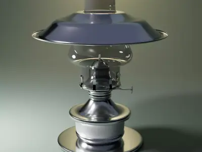 Oil lamp Free low-poly 3D model