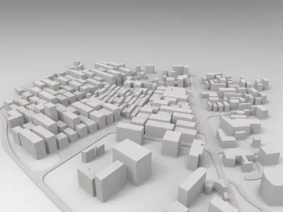cityscape city Low-poly 3D model