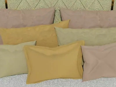  Ayla Mashriha Bed Low-poly 3D model