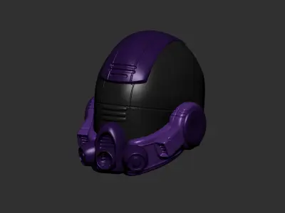 helmet high poly sculpt 3d printable  3D model 177