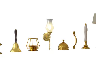 Brass 3D Model Collection Low-poly 3D model