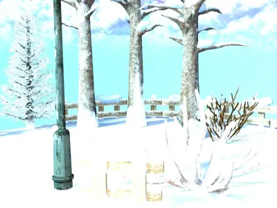 scene winter xmas 3D model