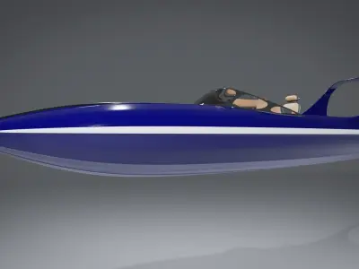 Motorboat speed boat 3D model