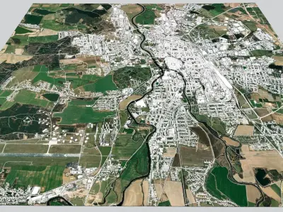 Cityscape Ceske Budejovice Czech Republic 3D model