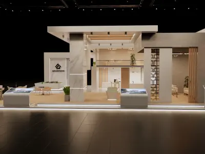 Real estate booth 20m x 19m 3D model 3D model