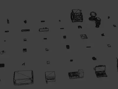 SciFiElectronicsModelPack Low-poly 3D model