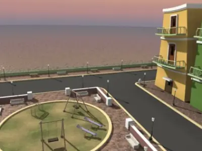 Cartoon Film Set 3D model