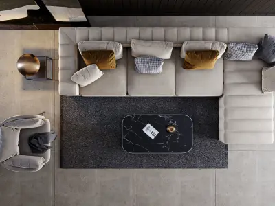 interior livingroom scene 08 3D model