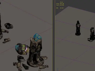 Game Model - Terracotta Warriors General statue 3D model