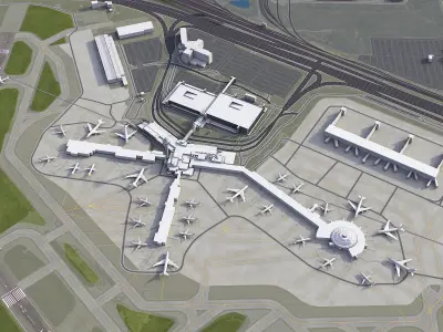Cleveland Airport Low-poly 3D model