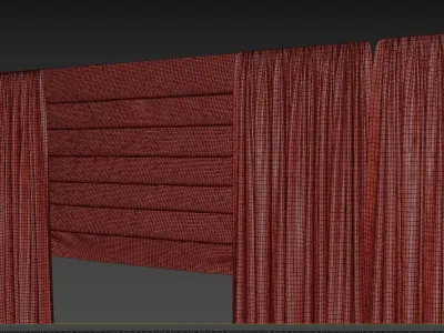 Curtains with Roman curtain  V-ray and Corona 3D model