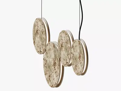 Celestial Stone Four Pendant Light 3D model