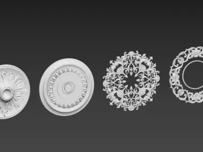 Plaster Ceiling Medallion 3D model