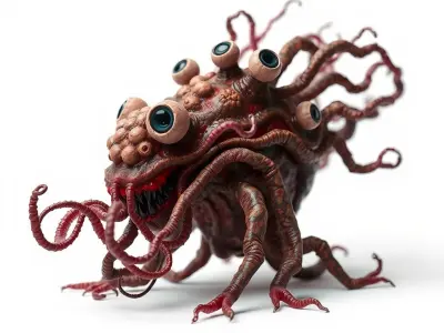 Alien Creature Model Pack for Game and Animation Low-poly 3D model