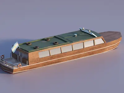 Passenger Ferry Boat  Low-poly 3D model