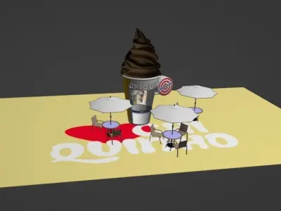 Scene Arch Chiquinho Ice Cream Free low-poly 3D model