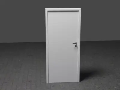 Simple door Free 3D model