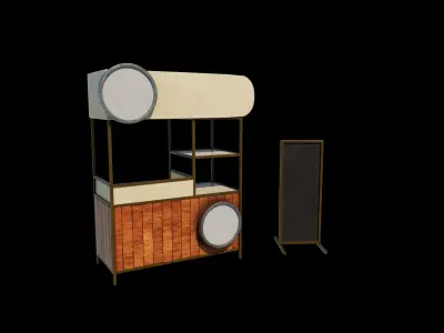 Street Food stand 3D model