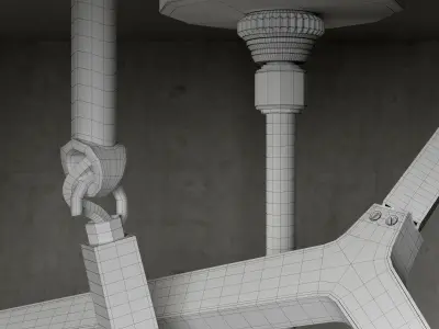 Chandelier Agnes 6 lights 4 colors 3D model