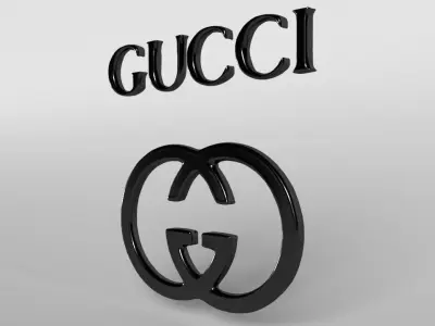 Gucci Logo 03 Free low-poly 3D model