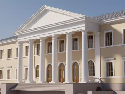 palace in the classic style Officer Assembly Building 3D model