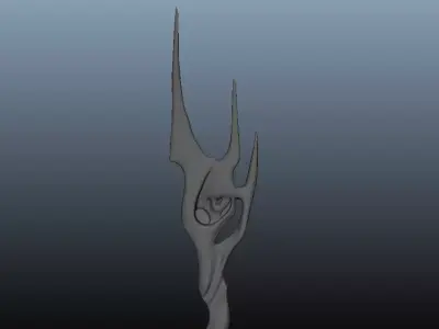 Trident Poseidon  Low-poly 3D model