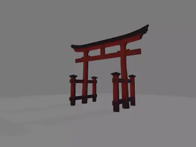 The Torii Low-poly 3D model
