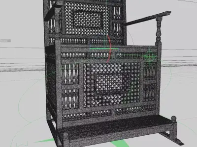 Arabic Throne STL 2 READY to 3D print 3D print model