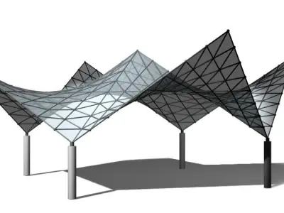 Metallic structure truss 04 modular structure 3D model