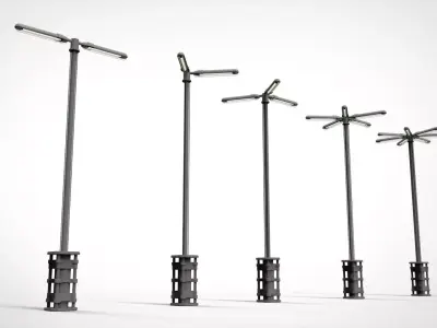 sci fi lighting 5 3D model