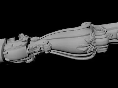 leg High quality 3d models for processing on a cnc machine  3D model
