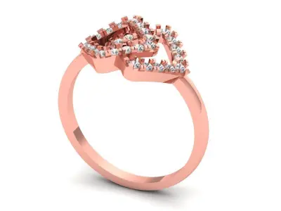 Solitaire Wedding Engagement Women Rings Fashion Bnad 3D print model