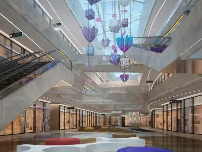 Modern Shopping Mall 04 3D model