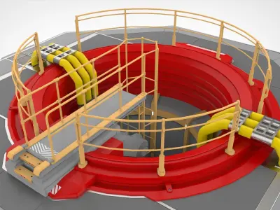 Sci-Fi elevator 1 3D model