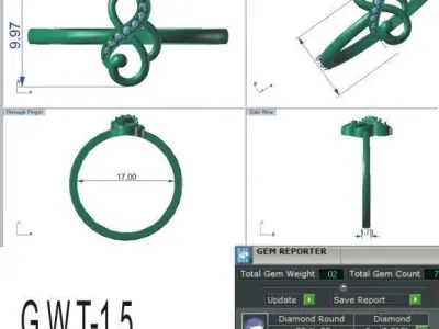 Light weight ring model  3D print model purchase