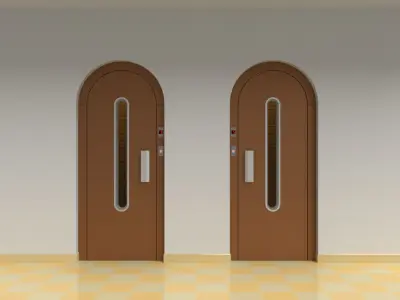 European vintage elevator - Arched model 3D model