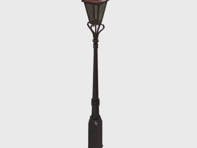 Street Light Low-poly 3D model 23