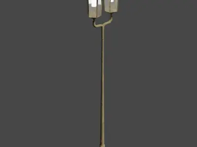 Old City Lamp Low-poly 3D model