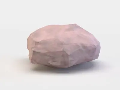 Pink rock Low-poly 3D model