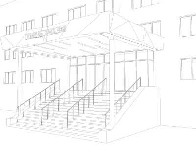 canopy porch  Entrance 3D model