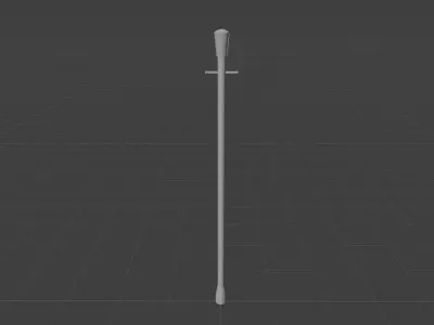 Street light tall Low-poly 3D model