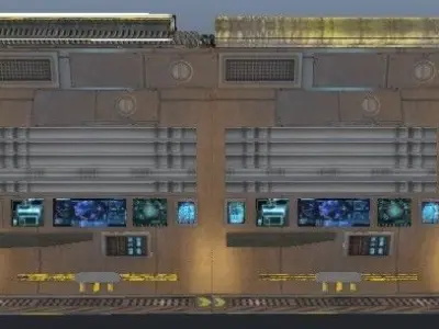 Sci-Fi Hallway 3D model get