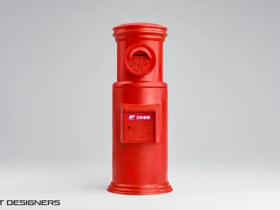 Japanese Mailbox Low-poly 3D model