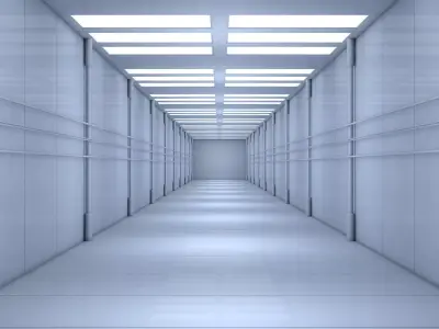 Sci Fi  Corridor Low-poly 3D model