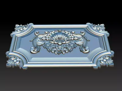 Ornate Classical Relief Frame 3D print model