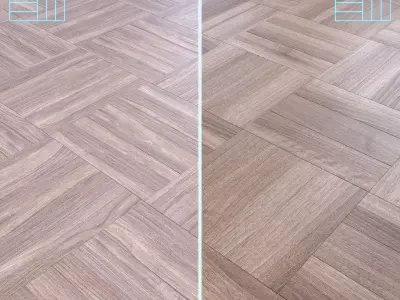 Parquet - Laminate - Wooden floor 2 in 1 Low-poly 3D model 36