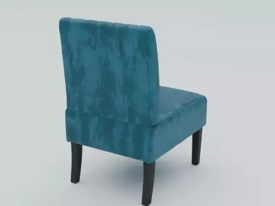 Velvet Chair Low-poly 3D model