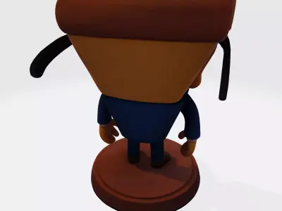  Stylized 3D Pizza Steave Printable Character 3D print model